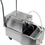 55 L /14.5 Gal Commercial Mobile Fryer Filter Machine 550W Restaurant Oil Filter Machine Mobile Fryer Oil Filter Machine with Filter Papers Fryer Oil Filter Cart for Supermarket, Restaurant-0