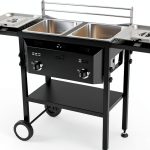 Outdoor Fryer Bonnlo Dual 8QT Tanks 24,000 BTU Propane Deep Fryer-0
