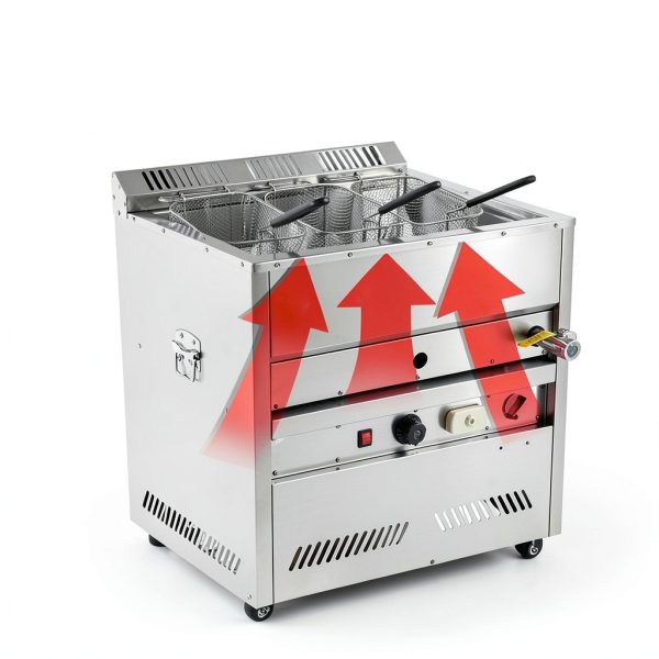 Commercial Gas Deep Fryer KJYLJYX Countertop Propane Large Capacity-5